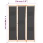 Biombo divisor de 3 paneles de tela gris 120x170x4 cm de vidaXL, Divisores de ambientes - Ref: Foro24-248175, Precio: 50,35 €...