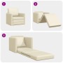 Sofá cama Crema 74 x 77 x 81 cm Cuero artificial en Sofás | Comprar online en Foru.es