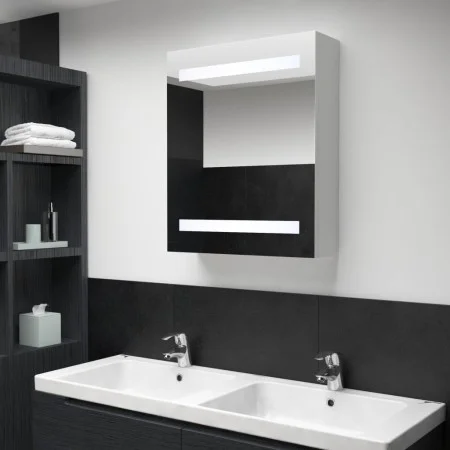 Mueble de baño con espejo LED 50x13,5x60 cm de vidaXL, Tocadores de baño - Ref: Foro24-285115, Precio: 106,31 €, Descuento: %