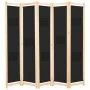 Biombo divisor de 5 paneles de tela negro 200x170x4 cm de vidaXL, Divisores de ambientes - Ref: Foro24-248185, Precio: 78,49 ...