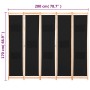 Biombo divisor de 5 paneles de tela negro 200x170x4 cm de vidaXL, Divisores de ambientes - Ref: Foro24-248185, Precio: 80,01 ...