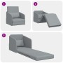 Sofá cama Gris Claro 65 x 80 x 83 cm tela en Sofás | Comprar online en Foru.es