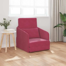 Sofá cama Rojo vino 65 x 80 x 83 cm Terciopelo en Sofás | Comprar online en Foru.es