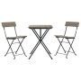 Muebles de cafetería plegables 3 piezas ratán sintético gris de vidaXL, Conjuntos de jardín - Ref: Foro24-319991, Precio: 115...