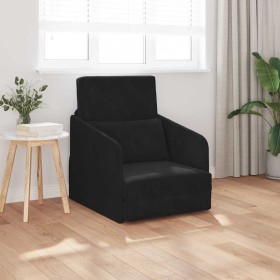 Sofá cama Negro 65 x 80 x 83 cm Terciopelo en Sofás | Comprar online en Foru.es
