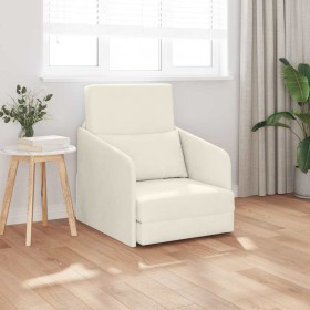 Sofá cama Crema 65 x 80 x 83 cm Terciopelo en Sofás | Comprar online en Foru.es