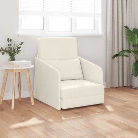 Sofá cama Crema 65 x 80 x 83 cm Terciopelo en Sofás | Comprar online en Foru.es