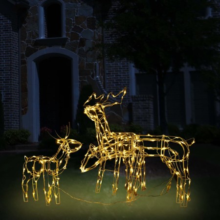 Renos de Navidad con luz 3 piezas 229 LED de vidaXL, Luces de Navidad - Ref: Foro24-289962, Precio: 108,59 €, Descuento: %