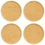 Platos para pizza 4 uds bambú Ø32x1,5 cm de vidaXL, Moldes para pizza - Ref: Foro24-352769, Precio: 40,51 €, Descuento: %