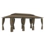 Cenador con cortinas gris taupe 180g/m² 600x298x270 cm de vidaXL, Carpas y cenadores - Ref: Foro24-312247, Precio: 423,35 €, ...