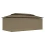 Cenador con cortinas gris taupe 180g/m² 600x298x270 cm de vidaXL, Carpas y cenadores - Ref: Foro24-312247, Precio: 396,53 €, ...
