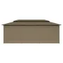 Cenador con cortinas gris taupe 180g/m² 600x298x270 cm de vidaXL, Carpas y cenadores - Ref: Foro24-312247, Precio: 396,53 €, ...