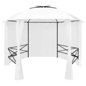 Marquesina de jardín con cortinas blanca 360x312x265cm 180 g/m² de vidaXL, Carpas y cenadores - Ref: Foro24-312234, Precio: 2...