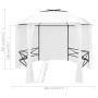 Marquesina de jardín con cortinas blanca 360x312x265cm 180 g/m² de vidaXL, Carpas y cenadores - Ref: Foro24-312234, Precio: 3...
