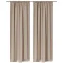 2 cortinas oscuras con jaretas blanco crema blackout 135 x 245 cm de vidaXL, Cortinas y visillos - Ref: Foro24-130374, Precio...