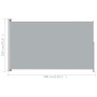 Toldo lateral retráctil de jardín gris 180x300 cm de vidaXL, Sombrillas - Ref: Foro24-313401, Precio: 87,59 €, Descuento: %