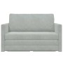 Sofá cama Gris Claro 124 x 204 x 61 cm Terciopelo en Sofás | Comprar online en Foru.es