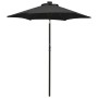 Sombrilla con luces LED aluminio negra 200x211 cm de vidaXL, Sombrillas - Ref: Foro24-313563, Precio: 78,92 €, Descuento: %