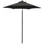 Sombrilla con luces LED aluminio negra 200x211 cm de vidaXL, Sombrillas - Ref: Foro24-313563, Precio: 77,22 €, Descuento: %