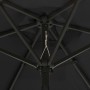 Sombrilla con luces LED aluminio negra 200x211 cm de vidaXL, Sombrillas - Ref: Foro24-313563, Precio: 78,92 €, Descuento: %