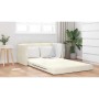 Sofá cama Crema 124 x 204 x 61 cm Terciopelo en Sofás | Comprar online en Foru.es