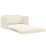 Sofá cama Crema 124 x 204 x 61 cm Terciopelo en Sofás | Comprar online en Foru.es