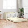 Sofá cama Crema 124 x 71 x 78 cm Cuero artificial en Sofás | Comprar online en Foru.es