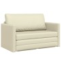Sofá cama Crema 124 x 71 x 78 cm Cuero artificial en Sofás | Comprar online en Foru.es