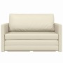 Sofá cama Crema 124 x 71 x 78 cm Cuero artificial en Sofás | Comprar online en Foru.es