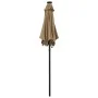 Sombrilla con luces LED aluminio gris taupe 200x211 cm de vidaXL, Sombrillas - Ref: Foro24-313560, Precio: 83,15 €, Descuento: %