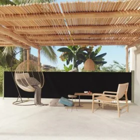 Toldo lateral retráctil de jardín negro 117x600 cm de vidaXL, Sombrillas - Ref: Foro24-317946, Precio: 101,71 €, Descuento: %