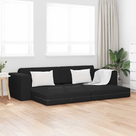 Sofá cama Negro 245 x 78 x 77 cm tela en Sofás | Comprar online en Foru.es