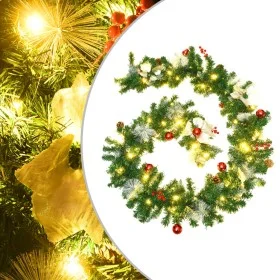 Weihnachtsgirlande mit LED-Lichtern, grünes PVC, 2,7 m von vidaXL, Weihnachtsbeleuchtung - Ref: Foro24-320971, Preis: 17,76 €...