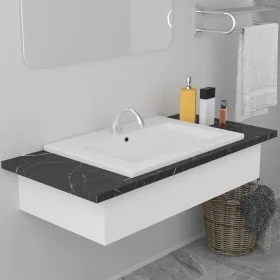 Lavabo encastrado de cerámica blanco 61x39,5x18,5 cm de vidaXL, Lavabos - Ref: Foro24-145061, Precio: 125,11 €, Descuento: %