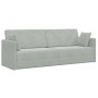 Sofá-cama de piso Gris Claro 213 x 70 x 77 cm Terciopelo en Sofás | Comprar online en Foru.es