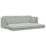 Sofá-cama de piso Gris Claro 213 x 70 x 77 cm Terciopelo en Sofás | Comprar online en Foru.es