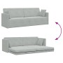 Sofá-cama de piso Gris Claro 213 x 70 x 77 cm Terciopelo en Sofás | Comprar online en Foru.es