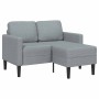 Sofá de 2 plazas con chaise longue en forma L gris claro 125cm en Sofás | Comprar online en Foru.es