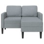 Sofá de 2 plazas con chaise longue en forma L gris claro 125cm en Sofás | Comprar online en Foru.es