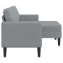 Sofá de 2 plazas con chaise longue en forma L gris claro 125cm en Sofás | Comprar online en Foru.es