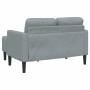 Sofá de 2 plazas con chaise longue en forma L gris claro 125cm en Sofás | Comprar online en Foru.es