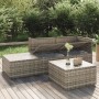 Set de muebles de jardín 4 pzas y cojines ratán sintético gris de vidaXL, Sofás de exterior - Ref: Foro24-318676, Precio: 365...