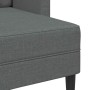 Sofá de 2 plazas con chaise longue en forma de L, color gris oscuro, 125 cm, tela, en Sofás | Comprar online en Foru.es