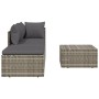 Set de muebles de jardín 4 pzas y cojines ratán sintético gris de vidaXL, Sofás de exterior - Ref: Foro24-318676, Precio: 365...