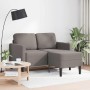 Sofá de 2 plazas con chaise longue en forma L gris topo 125 cm en Sofás | Comprar online en Foru.es