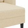 Sofá de 2 plazas con chaise longue en forma L tela crema 125 cm en Sofás | Comprar online en Foru.es