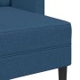 Sofá de 2 plazas con chaise longue en forma L Tela Azul 125 cm en Sofás | Comprar online en Foru.es