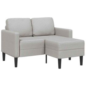 Sofá de 2 plazas con chaise longue en forma L gris nube 125 cm en Sofás | Comprar online en Foru.es