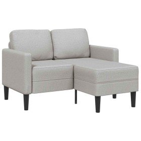 Sofá de 2 plazas con chaise longue en forma L gris nube 125 cm en Sofás | Comprar online en Foru.es