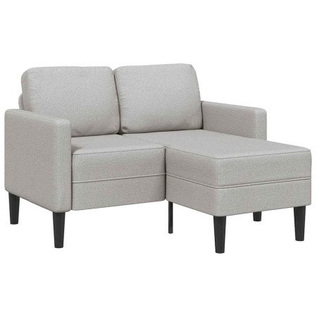 Sofá de 2 plazas con chaise longue en forma L gris nube 125 cm en Sofás | Comprar online en Foru.es